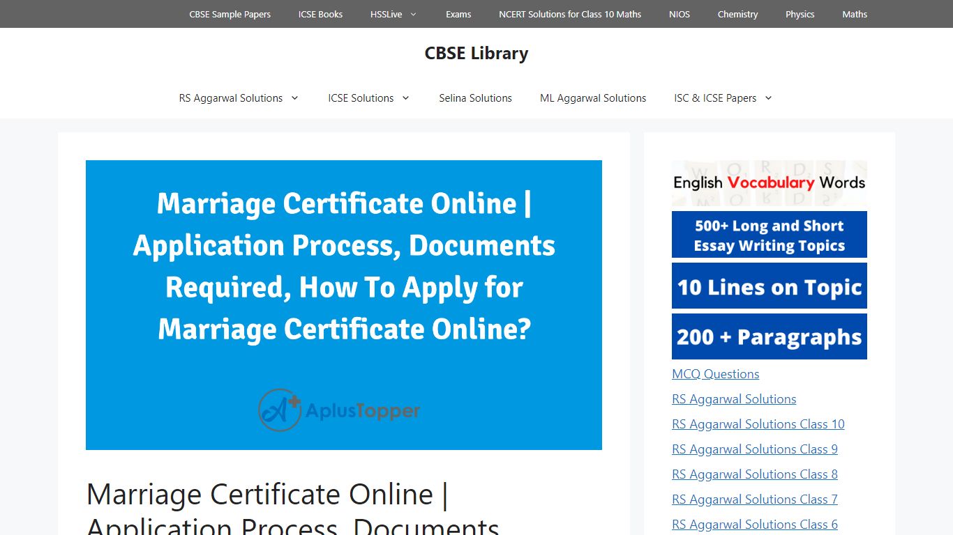 Marriage Certificate Online | Application Process, Documents Required ...
